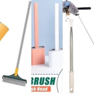 .Combo 1 Duster Clener 1 Toilet Brush 1 3in 1 Flor clear