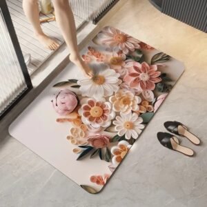 3D Floor Mat ( Pink Color )