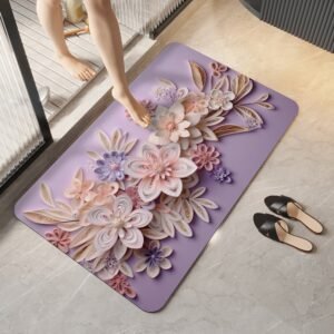 3D Floor Mat ( Purple Color )