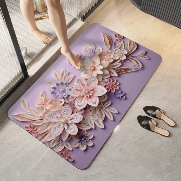 3D Floor Mat ( Purple Color )