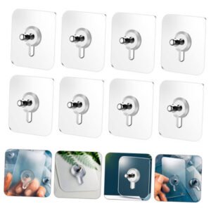 ( 20 Pieces ) Transparent Hook with Nut