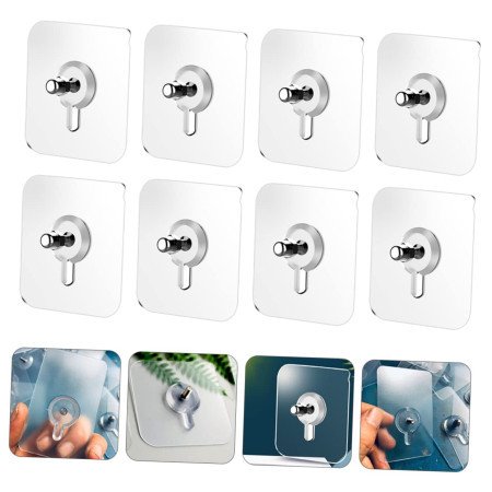 65787783ec6fd.jpg ( 20 Pieces ) Transparent Hook with Nut