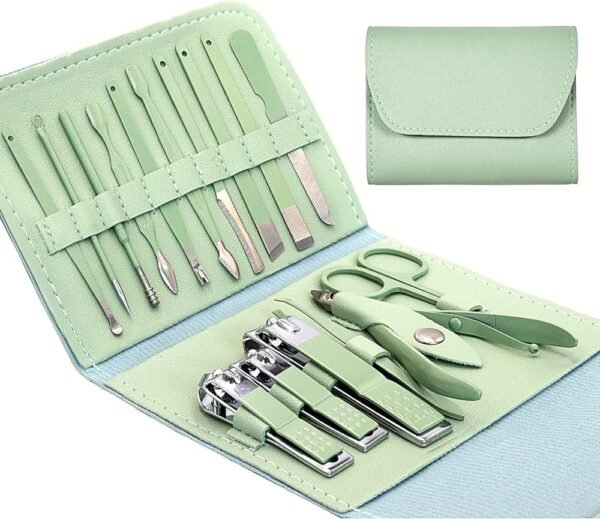 16 pcs Stainless Steel Nail Cutter Clipper Tool Box Set For Personal Care Manicure Set.