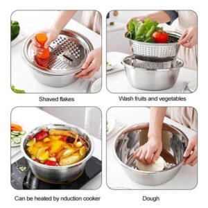 ,,,3 IN 1 VEGETABLE CUTTER WITH DRAIN BASKET