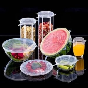 ..6 Pcs Food Cover Stretch Silicone Lids